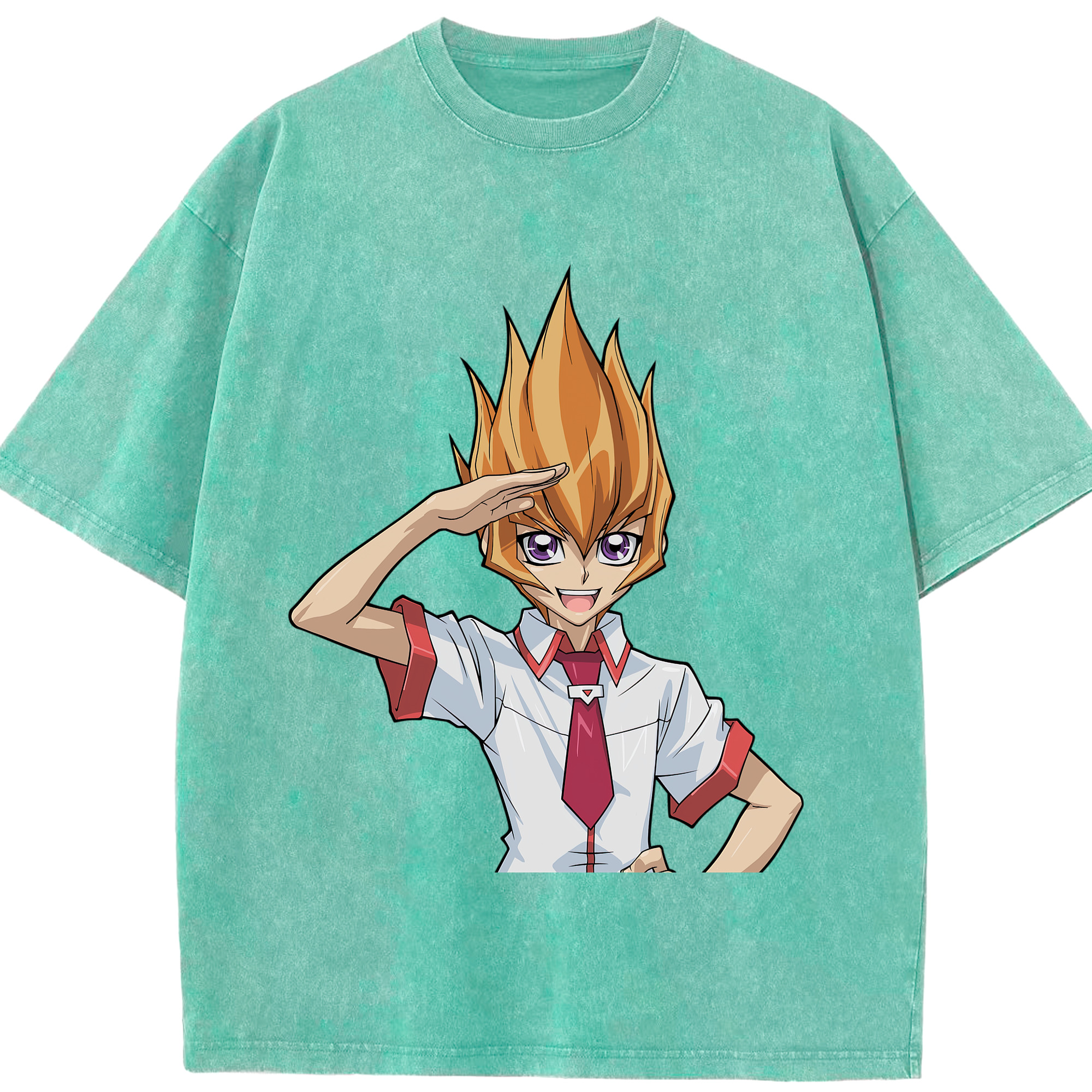 （画像用） 遊☆戯☆王 Yu-Gi-Oh! 綿100% ヴィンテージ風 半袖Tシャツ（フロントプリント）